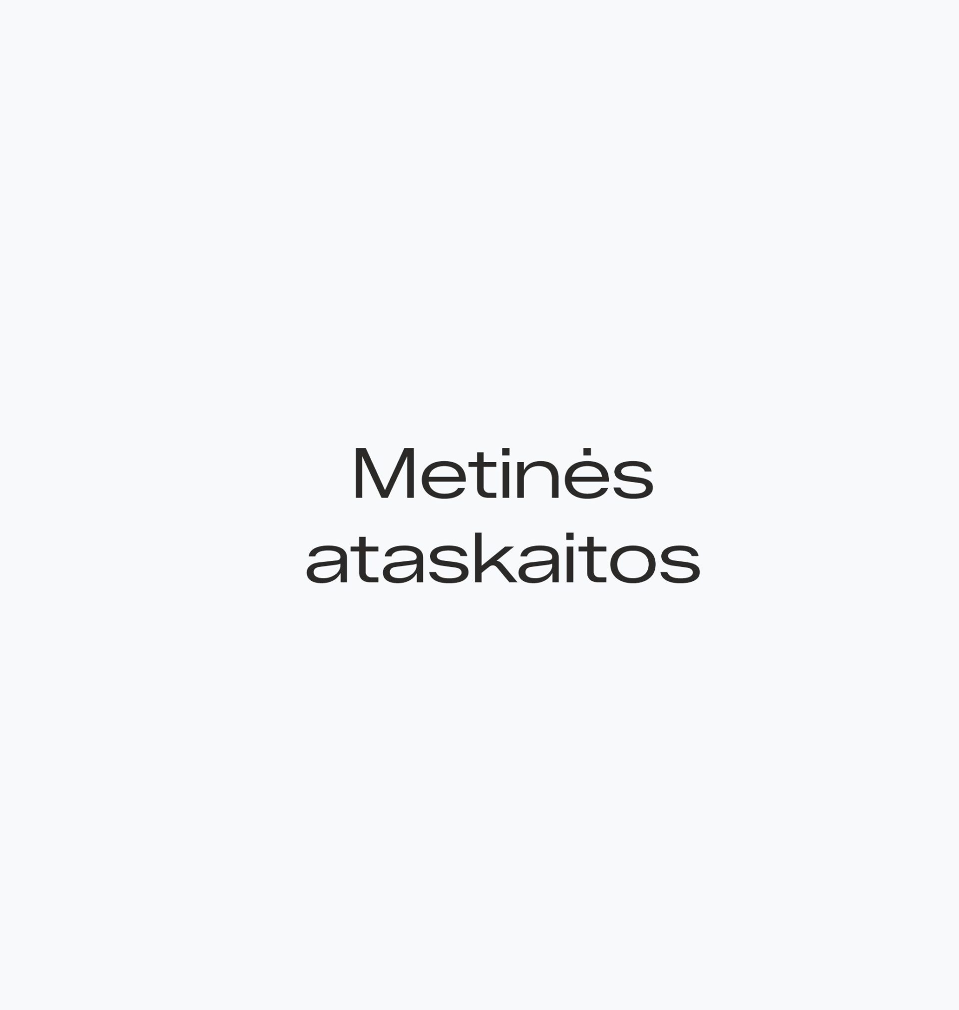 metinių ataskaitų kūrimas