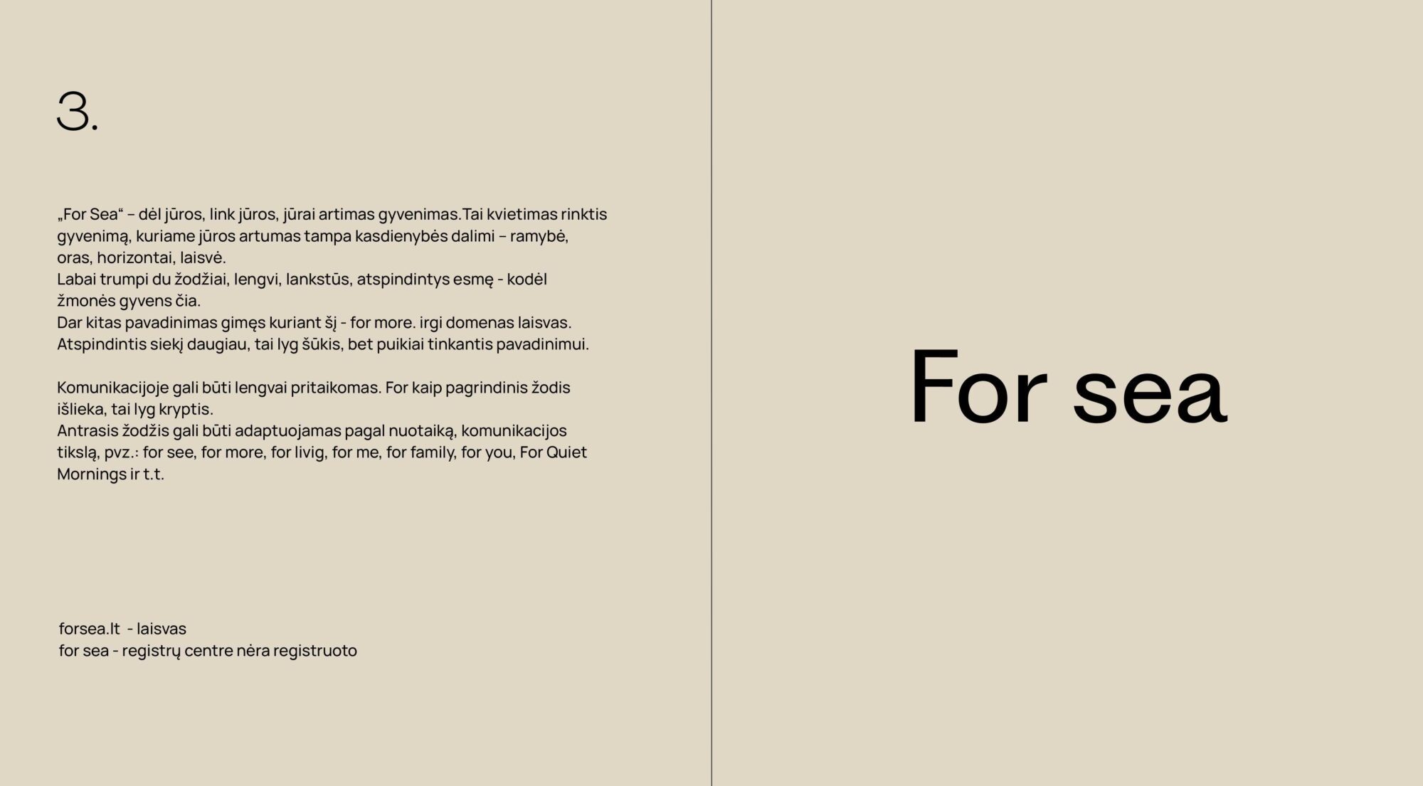 PAVADINIMŲ KŪRIMAS NT PROJEKTAS FOR SEA